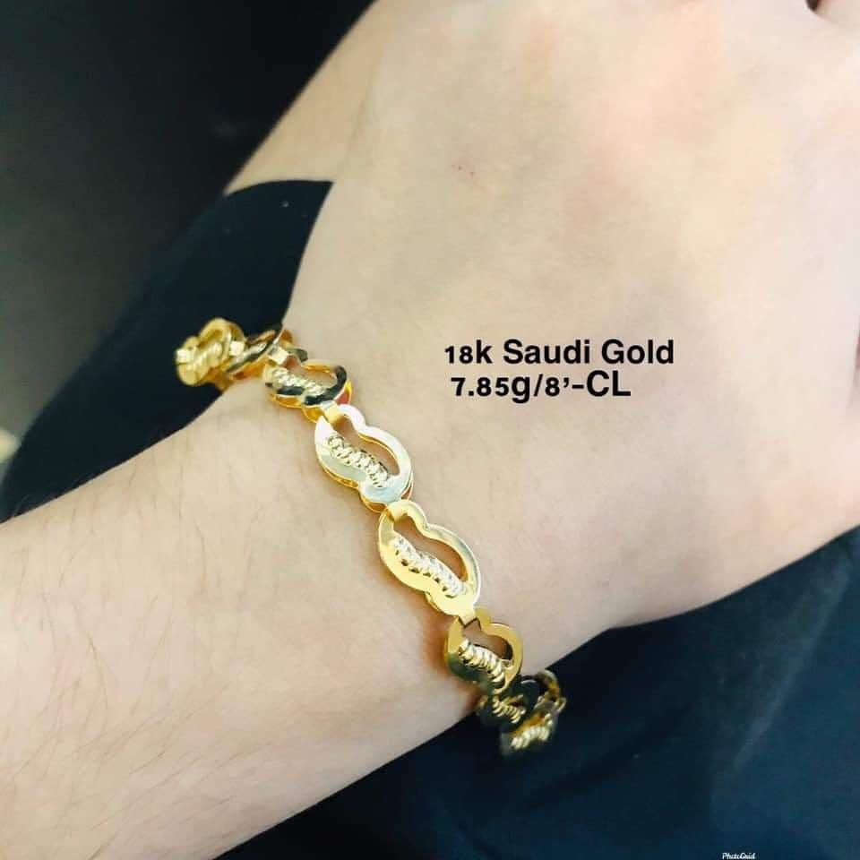 Gold bracelet (Category: Bracelets) located in Mandaluyong City. Submitted by robeerph (Listing ID 276273900, Image 1). Description: Price start at Php 3,650 per gram. Discounts awaits to those who’ll order more than 6grams of total items. Promo until supply lasts. Shipping fee c/o buyer. .