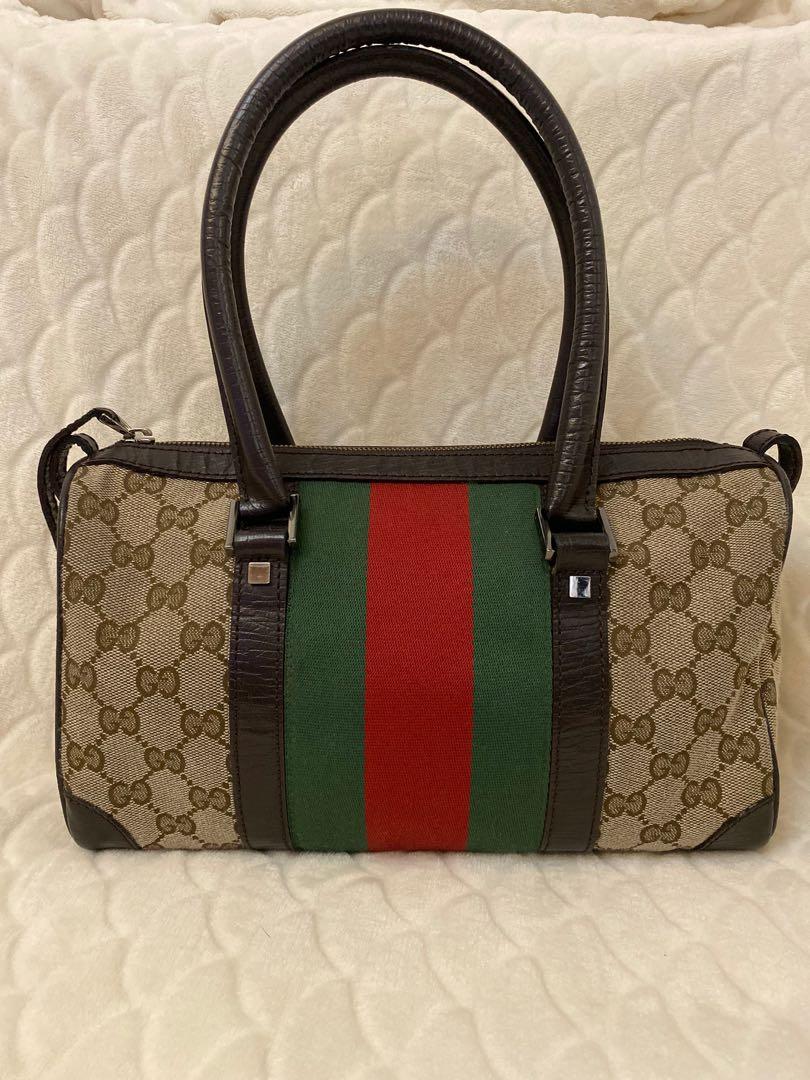 Gucci GG Wide striped Web small botton Hand shoulder bag Luxury Bags Wallets on Carousell