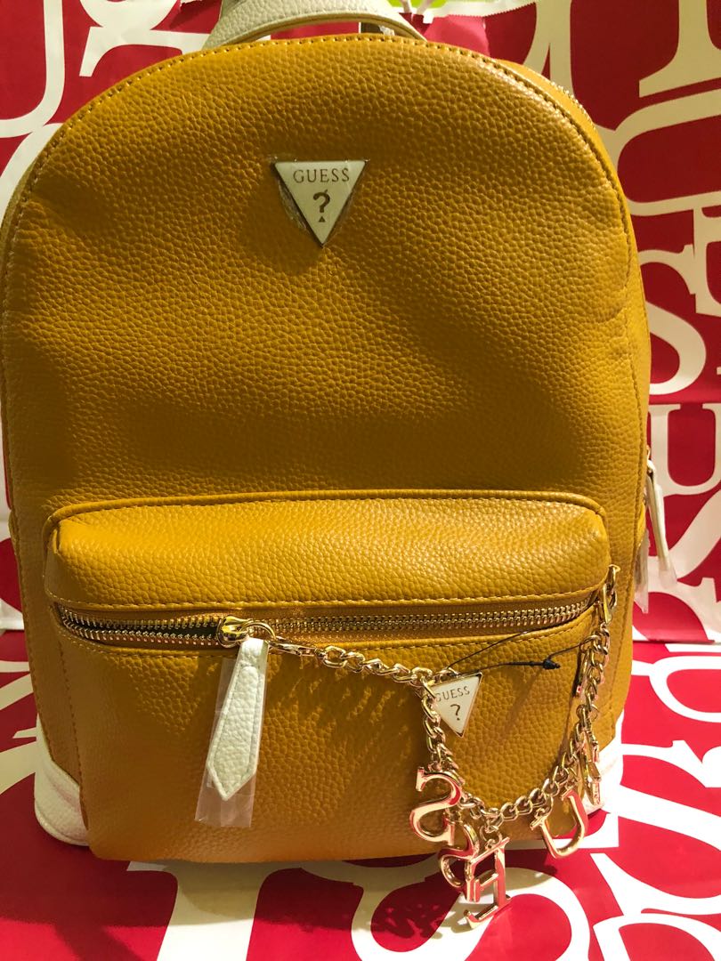 guess backpack yellow