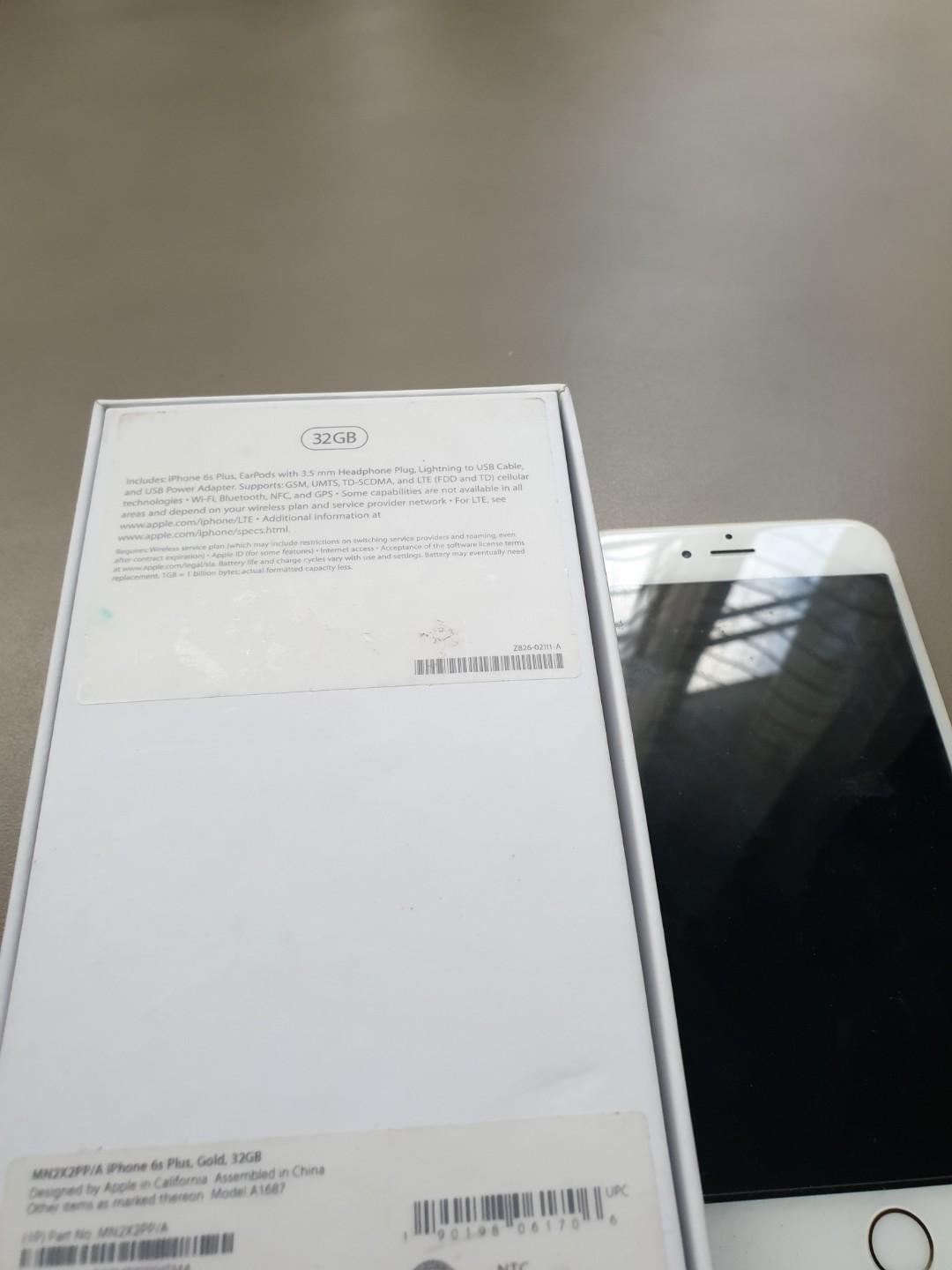 Iphone 6s Plus 32g (Category: iPhone 6 Series) located in Rizal. Submitted by annelimited_stuffs (Listing ID 276179521, Image 3). Description: Box with receipt, cases and charger Open for swap to iphone X..
