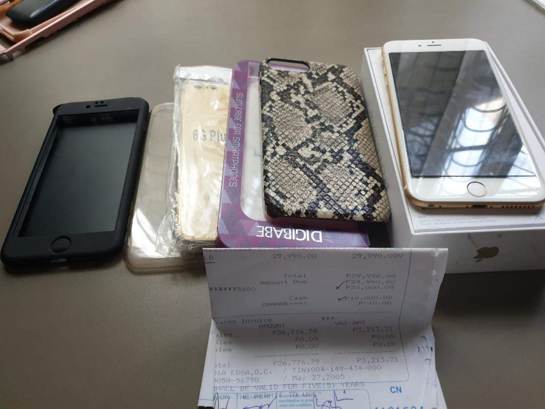 Iphone 6s Plus 32g (Category: iPhone 6 Series) located in Rizal. Submitted by annelimited_stuffs (Listing ID 276179521, Image 1). Description: Box with receipt, cases and charger Open for swap to iphone X..