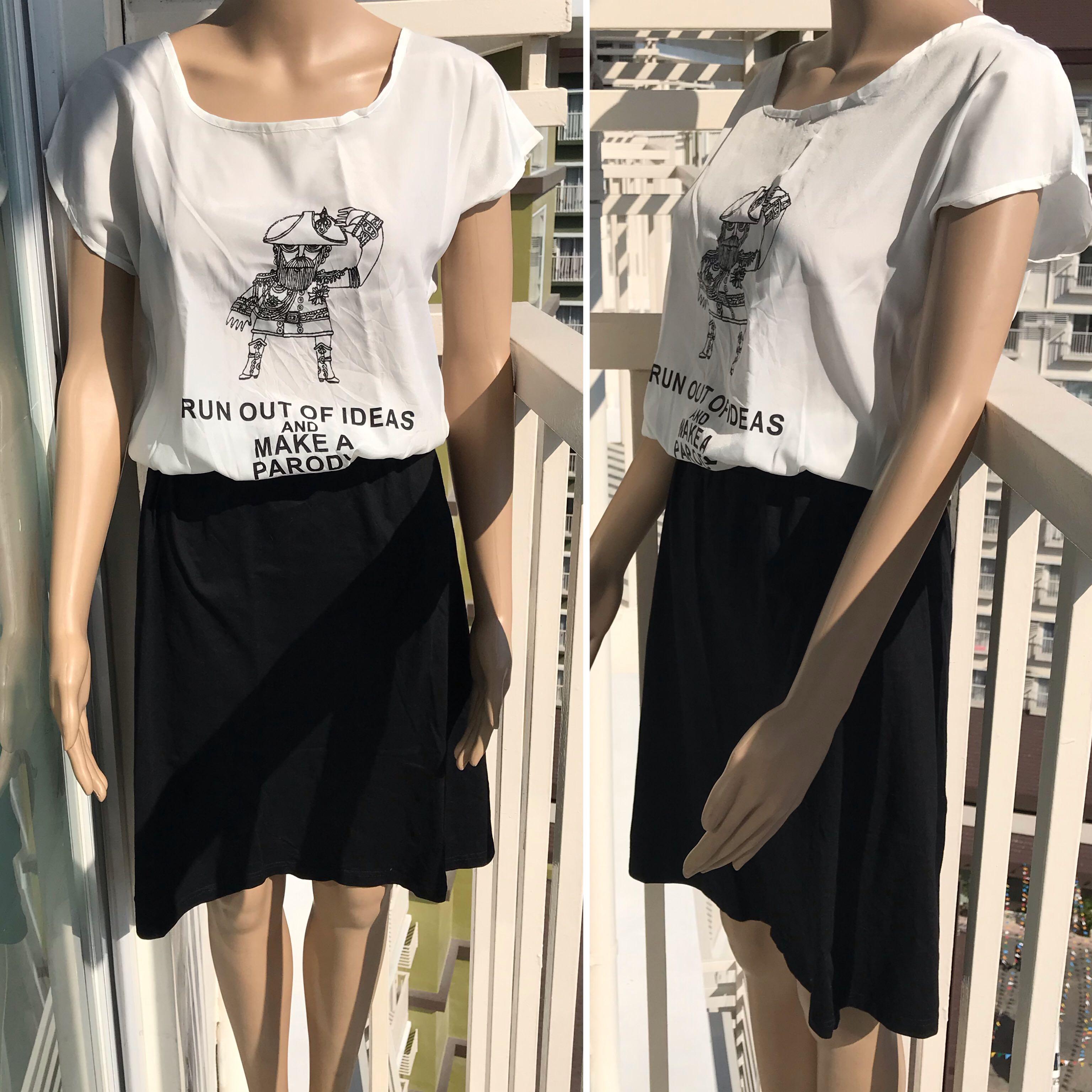 style black and white dress