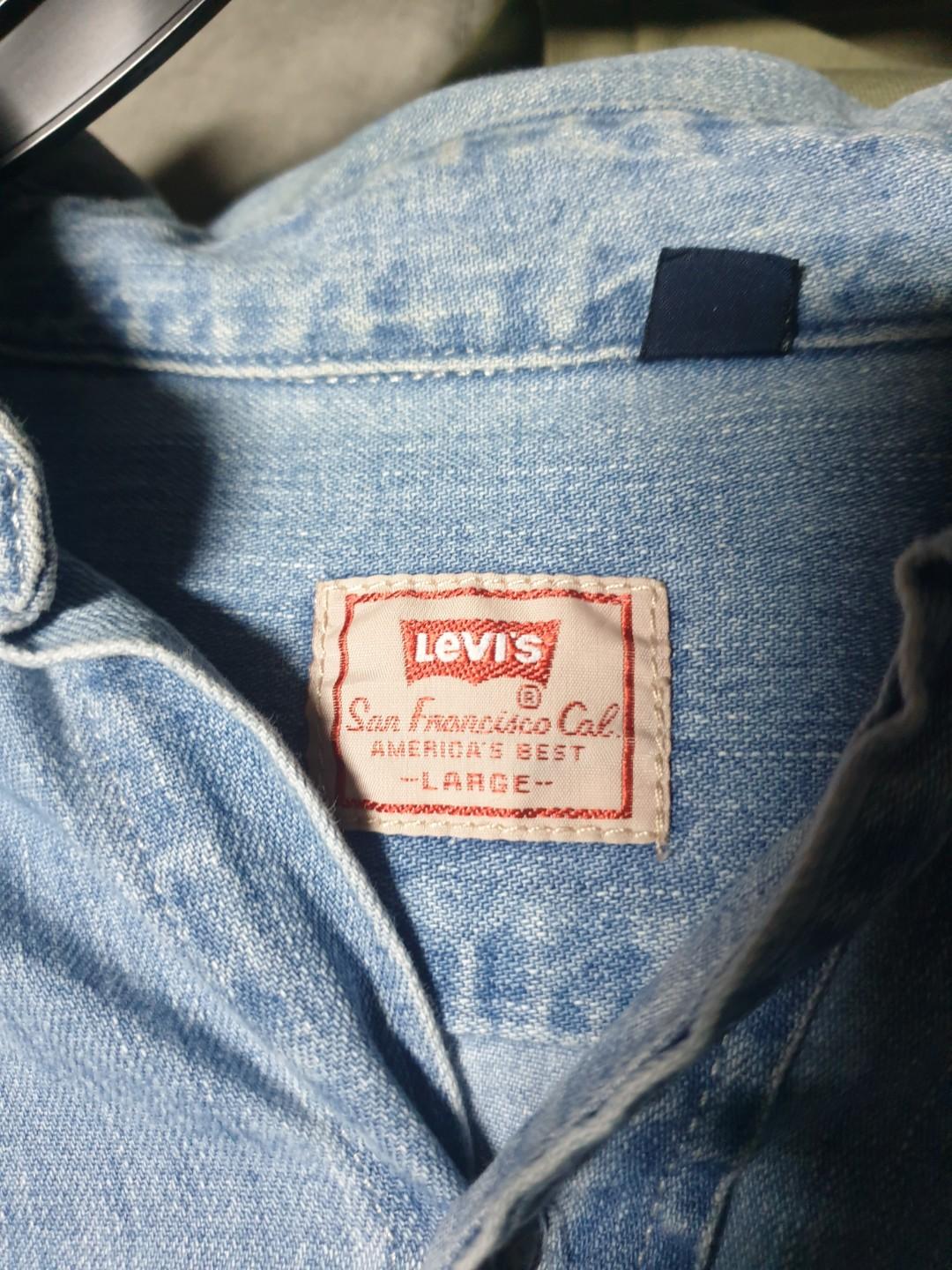 Levi's big and tall denim shirts hotsell
