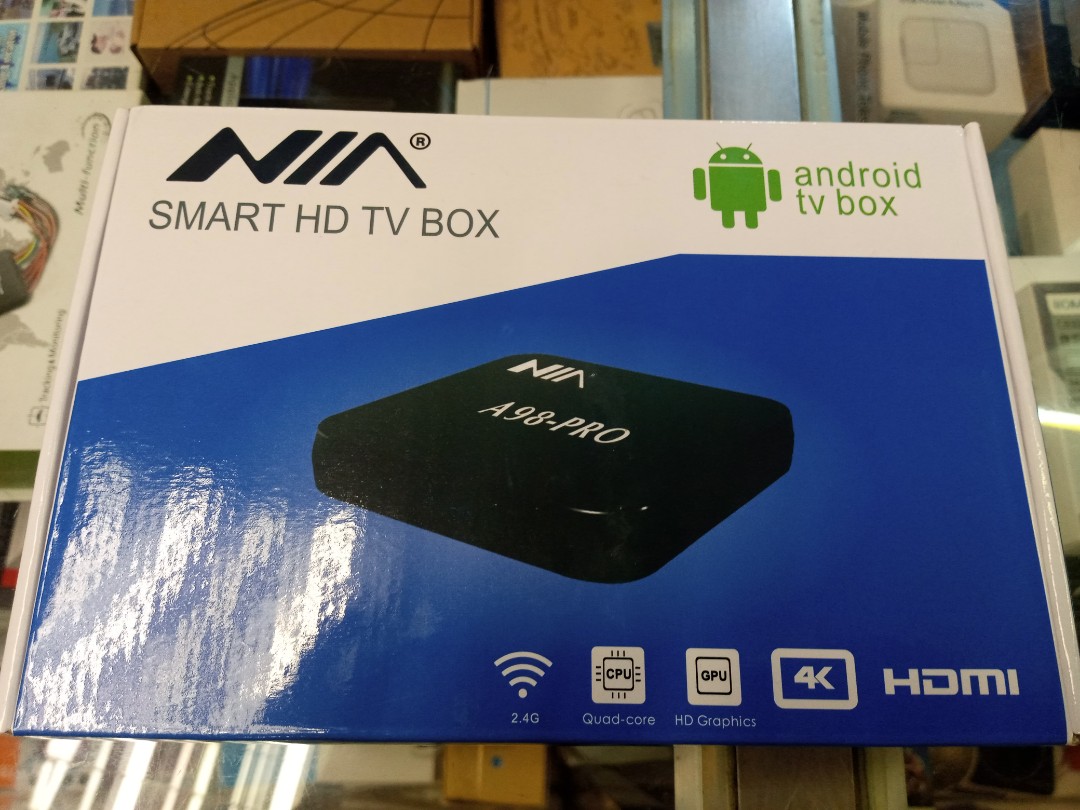nia a98 pro android tv box free cable channels and updated movies