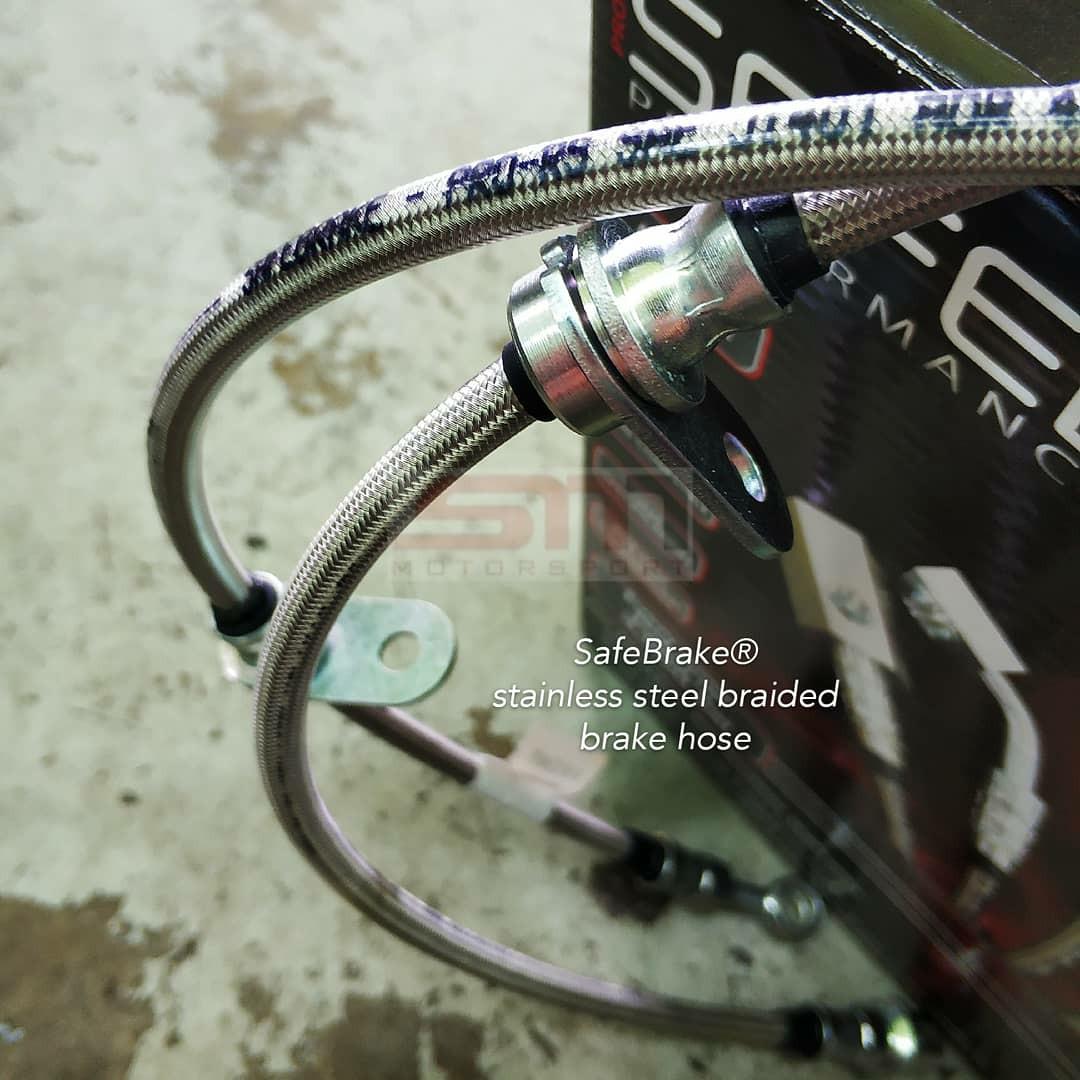 Perodua Myvi SafeBrake Stainless Steel Braided Brake Hose, Auto