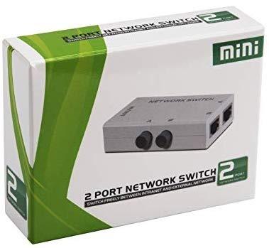 Mini 2 Port RJ45 Network Ethernet Network Box Switcher