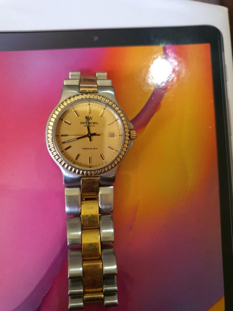 Raymond weil amadeus store 200 18k gold plated