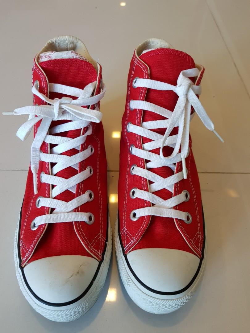 Red converse hotsell mid tops