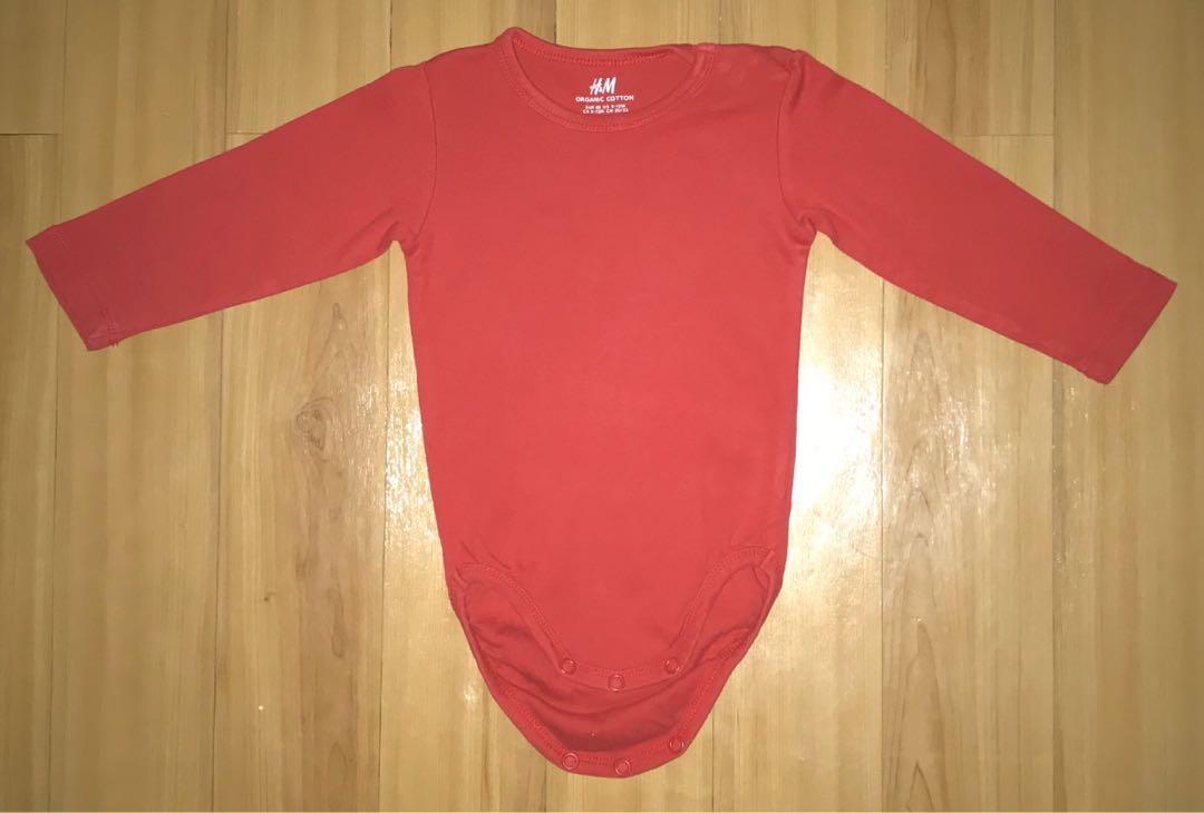 red long sleeve onesie