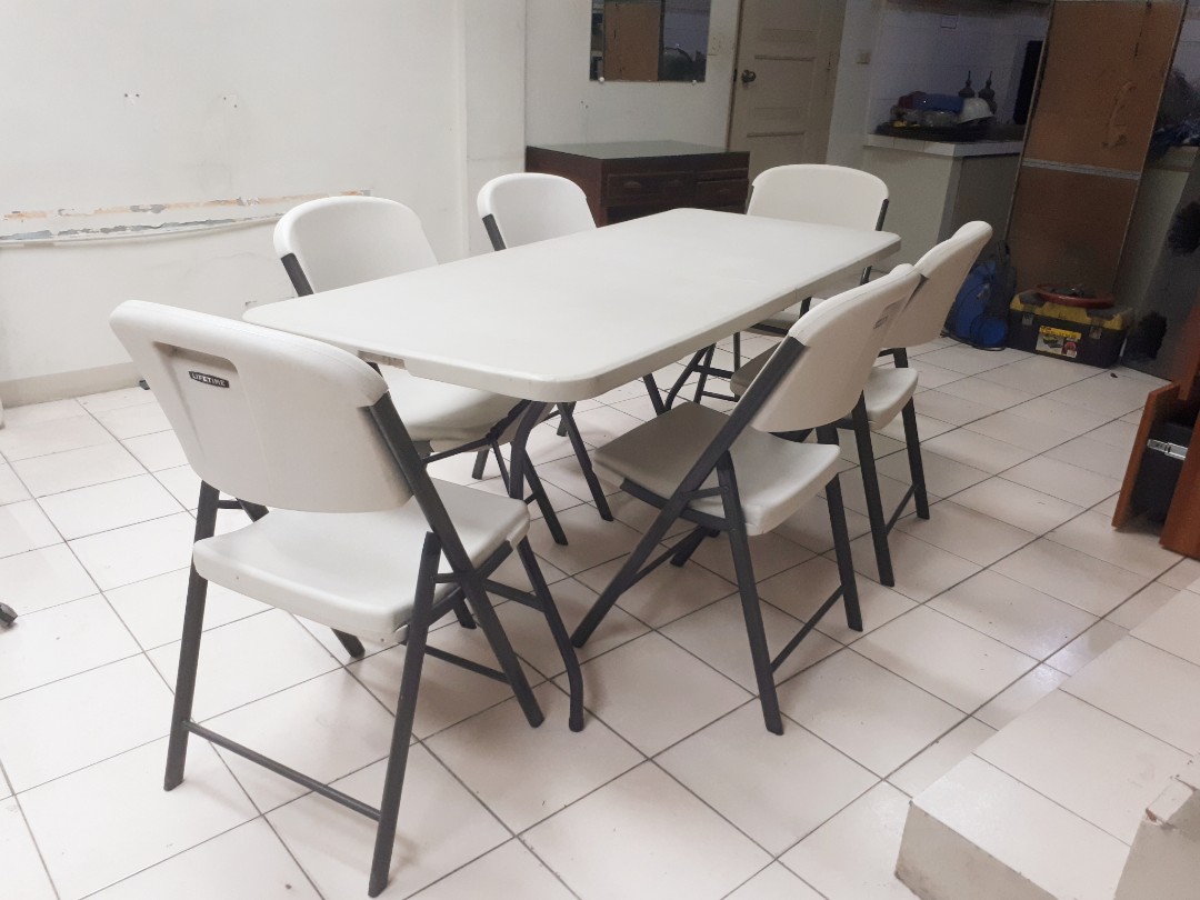 Lifetime table cheap and chairs set