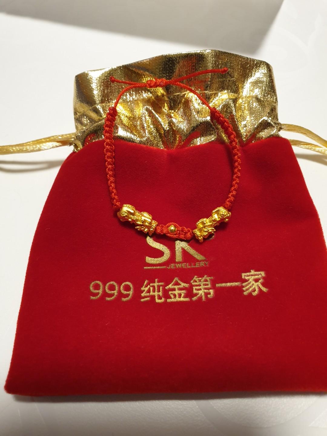 SK 999 Gold Pixiu Bracelet for kids Luxury Accessories on Carousell