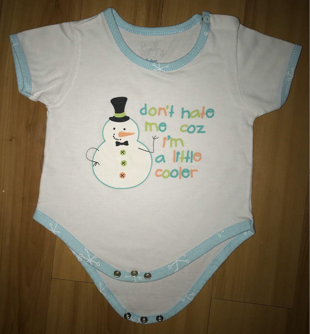 snowman baby onesie