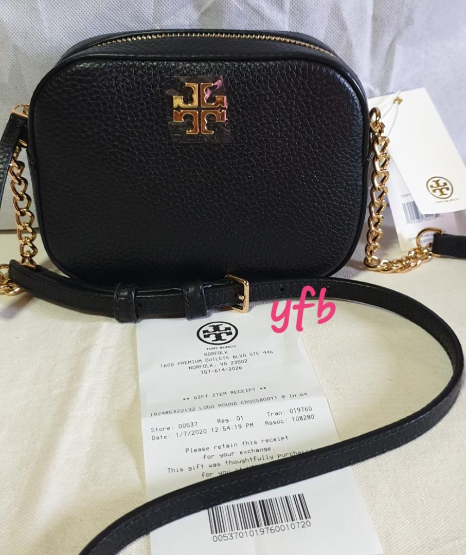 Tory Burch Logo Round Crossbody Leather Bag #61489, Luxury, Bags & Wallets  on Carousell