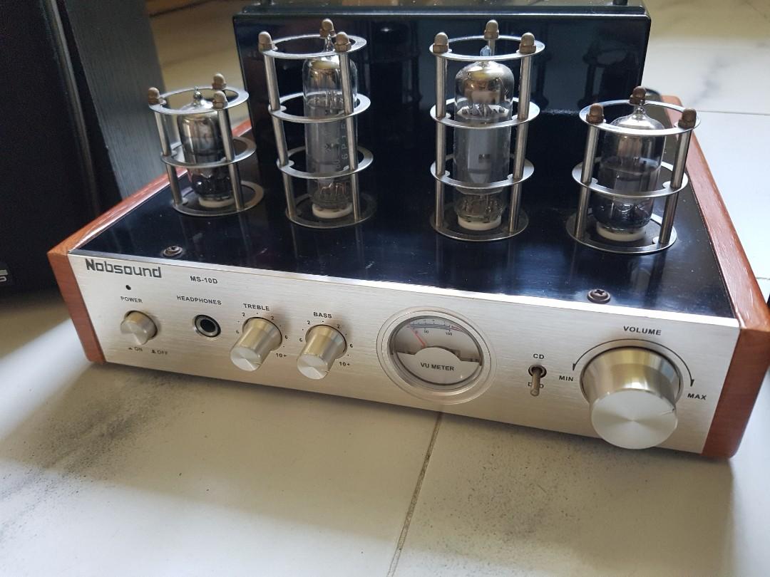 Vacuum tube integrated Amp + bookshelf speakers+10.1" tablet