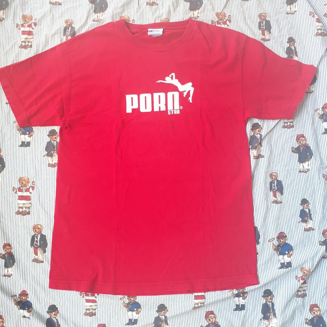 Vintage 90s Porn Star tee, Mens Fashion, Tops & Sets, Formal Shirts on  Carousell