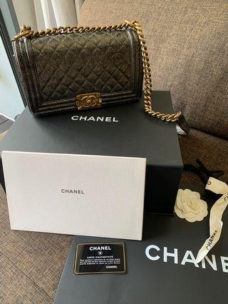 Chanel Medium Boy Bag Calf Skin & Gold-Tone Metal