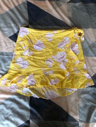 Floral wrap skirt
