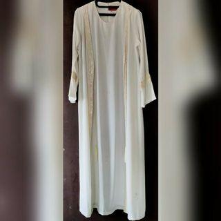Gamis Dress warna Putih Tulang