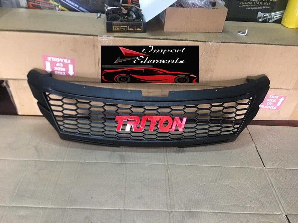 Strada Front Body Part 2019 to 2022 Mitsubishi Strada Triton Front Sport Grill Honeycomb Mesh ...
