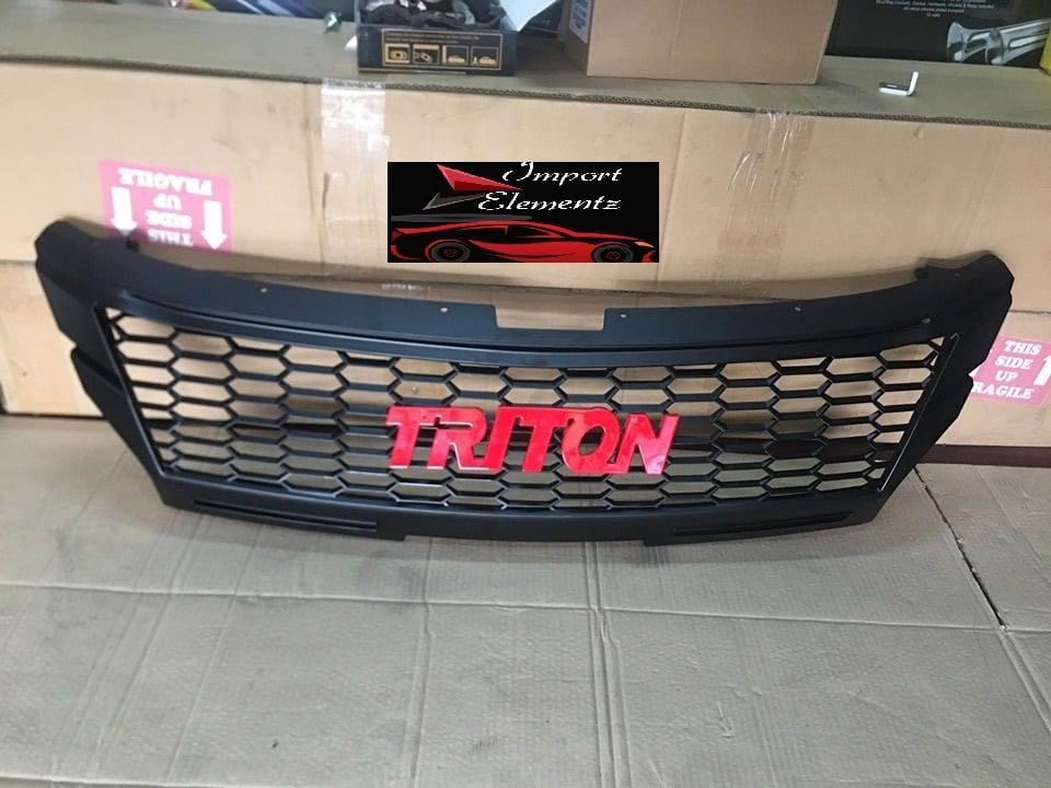 Strada Front Body Part 2019 to 2022 Mitsubishi Strada Triton Front Sport Grill Honeycomb Mesh ...