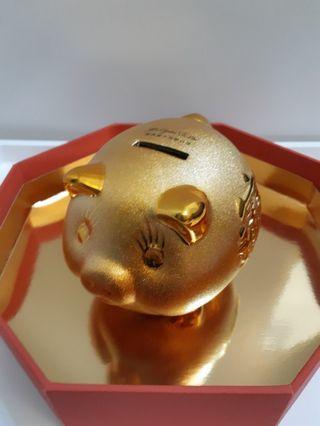 【全新品】精緻金豬陶瓷撲滿＊工廠尾單(有打logo不介意再下單哦)＊出清換現
