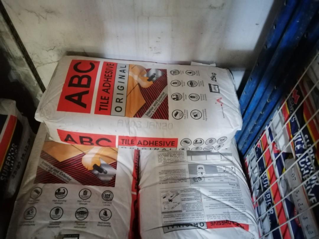 Abc Tile Adhesive Construction Industrial Construction Building Materials On Carousell