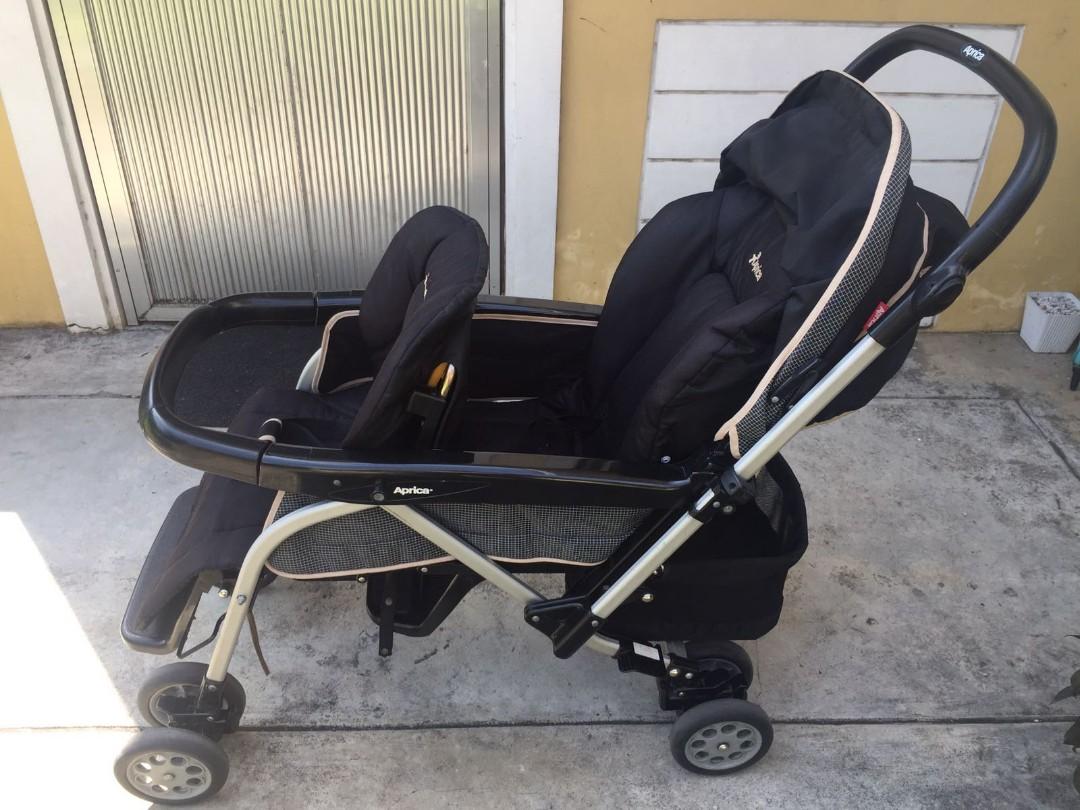 APRICA Heavy Duty Tandem Twin Stroller Babies Kids Going Out Strollers on Carousell