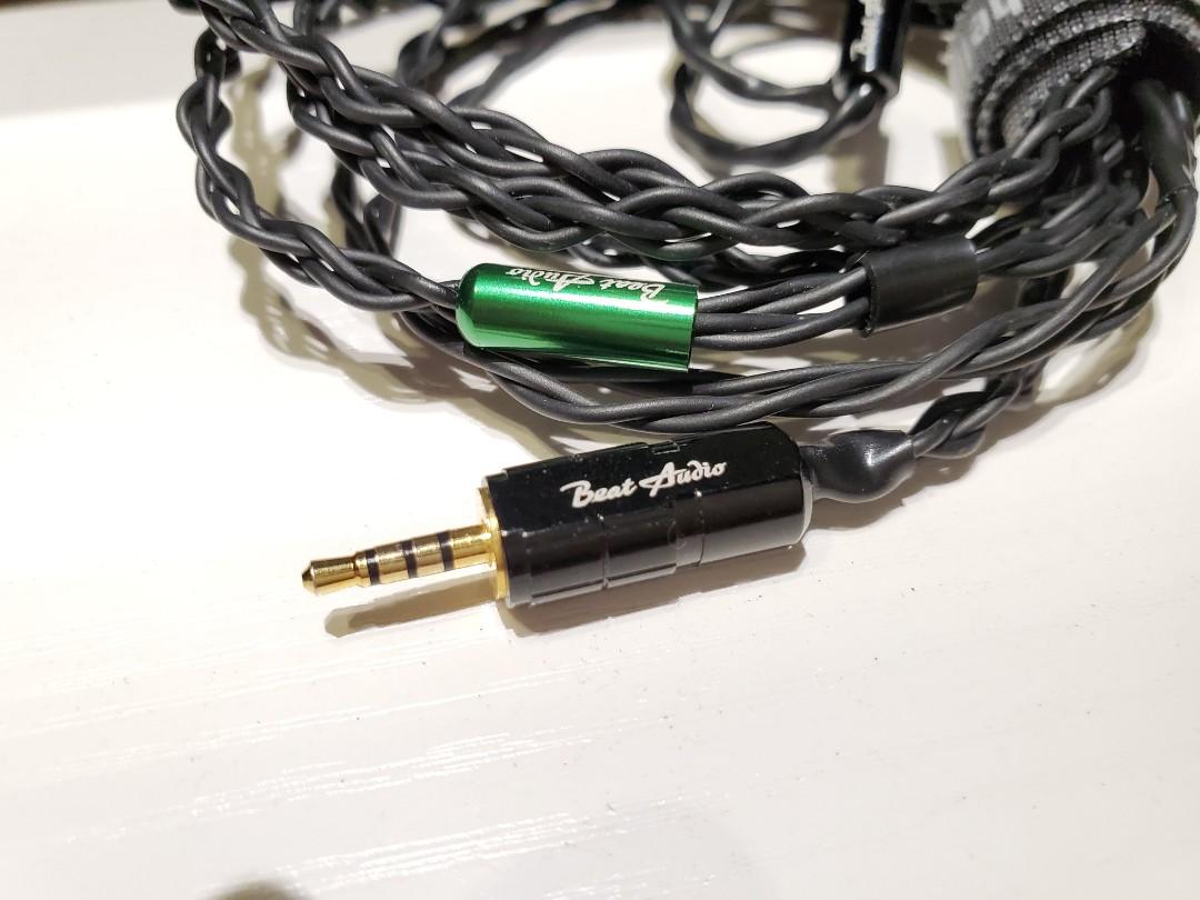 Beat Audio Emerald MMCX 2.5mm balance 4 wire 耳機升級線, 音響器材