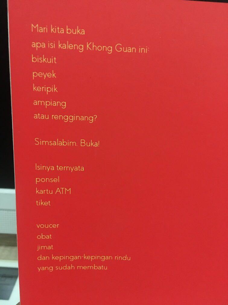 Buku Kumpulan Puisi Joko Pinurbo Perjamuan Khong Guan Buku And Alat Tulis Buku Di Carousell 1031