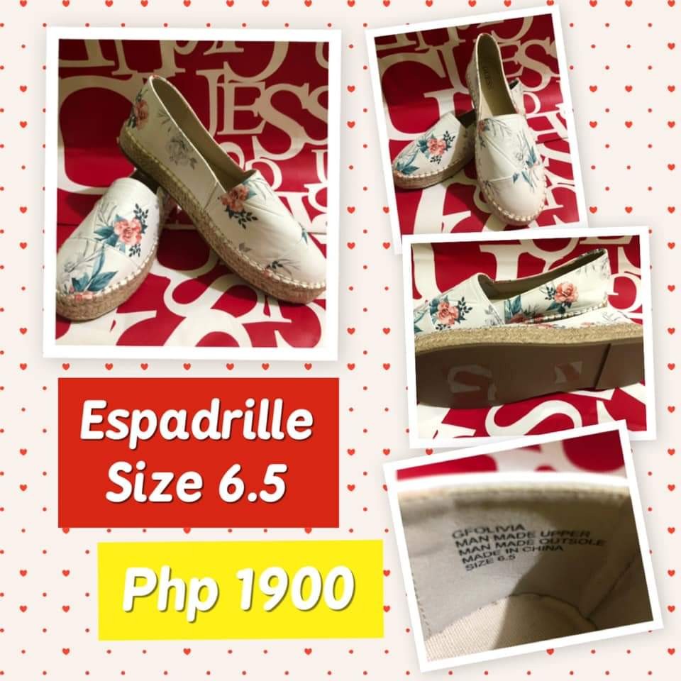 olivia logo espadrilles guess