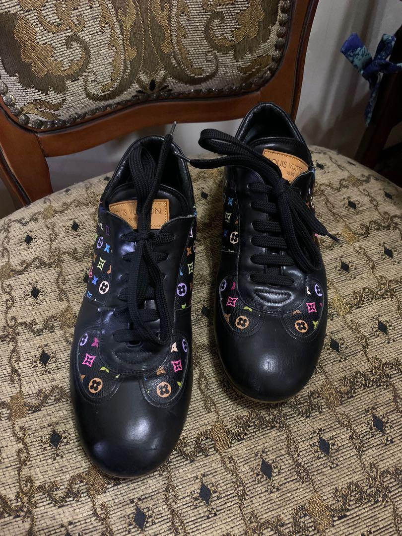 LOUIS VUITTON Monogram Multicolor Energie Sneakers 38.5 Black