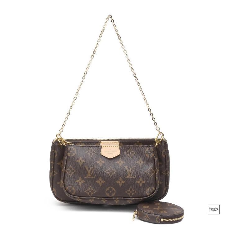 M44814 Louis Vuitton 2019 Monogram Canvas Multi Pochette Accessoires-Green