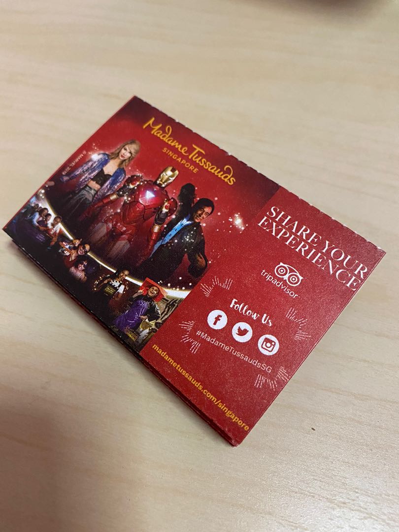 Madame Tussauds Singapore 3 in 1, Tickets & Vouchers, Vouchers on Carousell