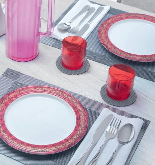 Melamine Dinner Plate, Imperial Melamine by Tupperware (Category: Dinnerware & Cutlery) located in Makati City. Submitted by plasticsnfrills (Listing ID 255414935, Image 1). Description: •Shockproof, so it does not easily break. •Scratch resistant, and can withstand temperature as high as 120degree celsius •Food stays warm longer because it absorbs heat more slowly than earthenware Buy 6pcs Imperial Melamine Dinner plates and get to choose a gift