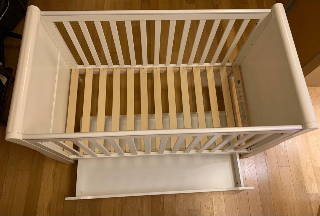 Mothercare Sleigh Cot Bed/ crib, Babies & Kids, Baby Nursery & Kids Furniture, Cots & Cribs on