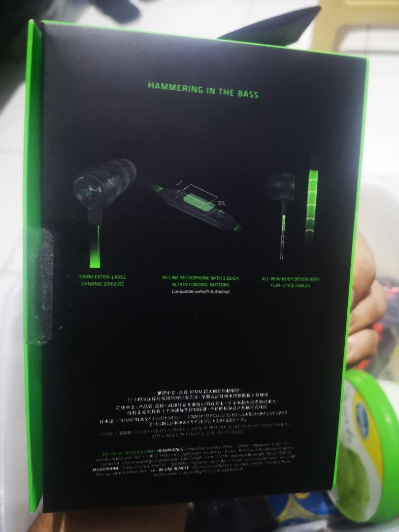 Razer Hammerhead Pro V2 With Issue Audio Earphones On Carousell Razer Hammerhead Pro V2 With Issue Audio Earphones On Carousell