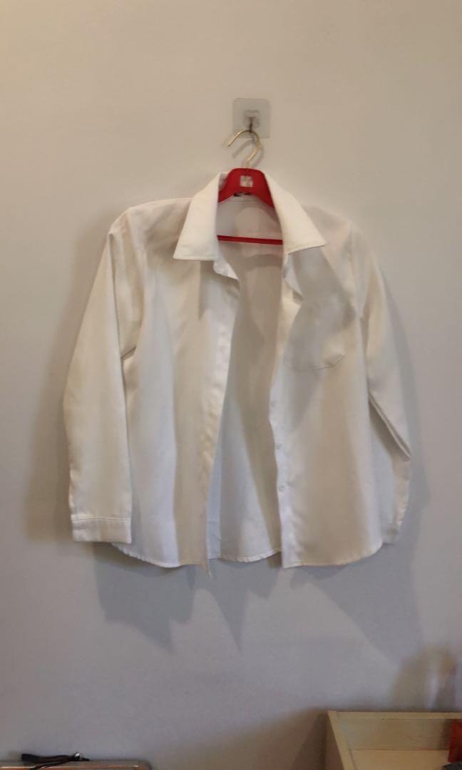Thick white blouse clearance