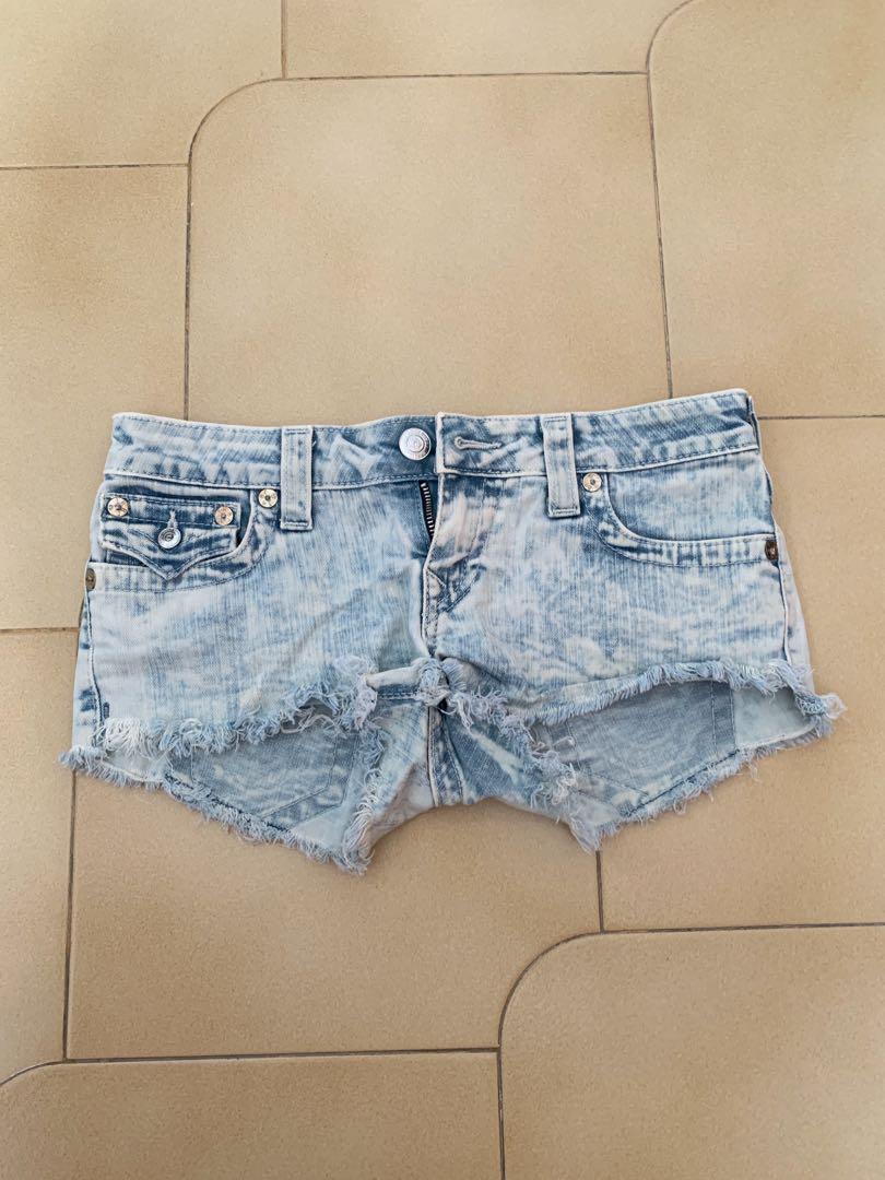 true religion ripped shorts