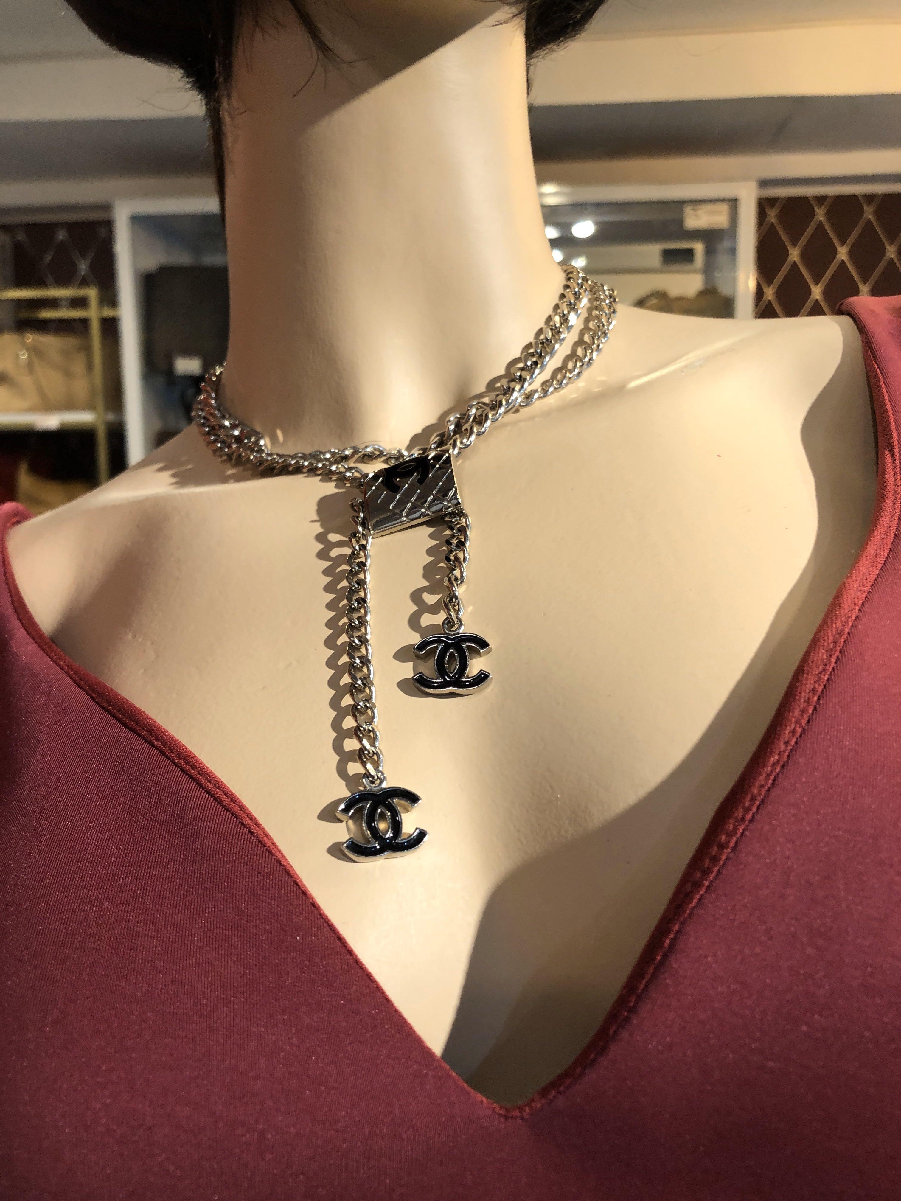 Vintage Chanel Leather Chain BeltNecklace