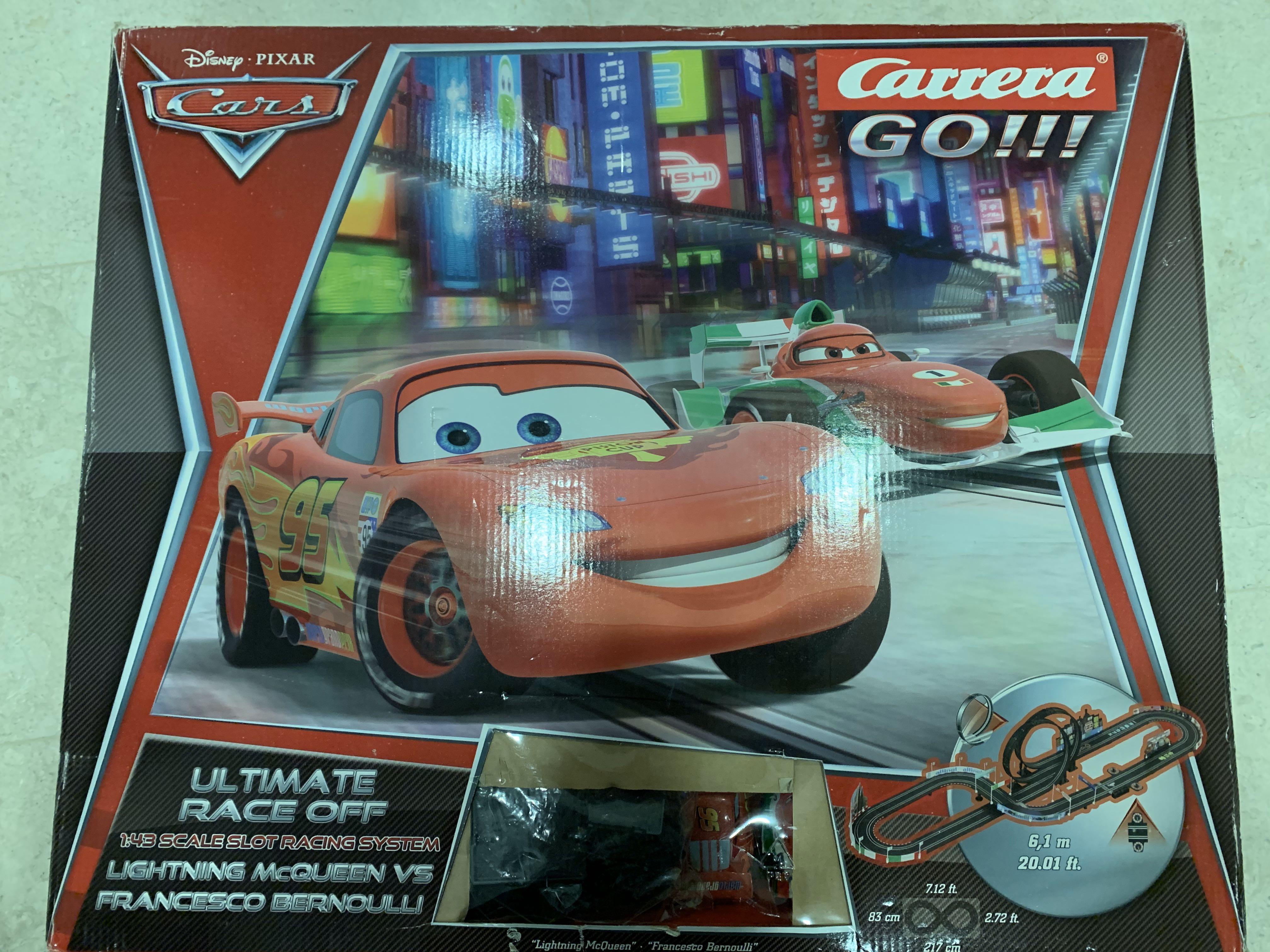 Carrera GO!!! Ultimate Race Off - Lightning McQueen vs Francesco Bernoulli,  Hobbies & Toys, Toys & Games on Carousell