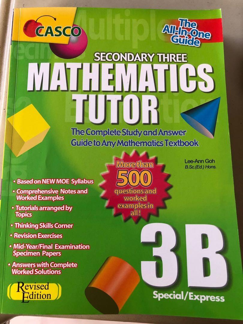 Casco Secondary 3b Mathematics Tutor Books Stationery