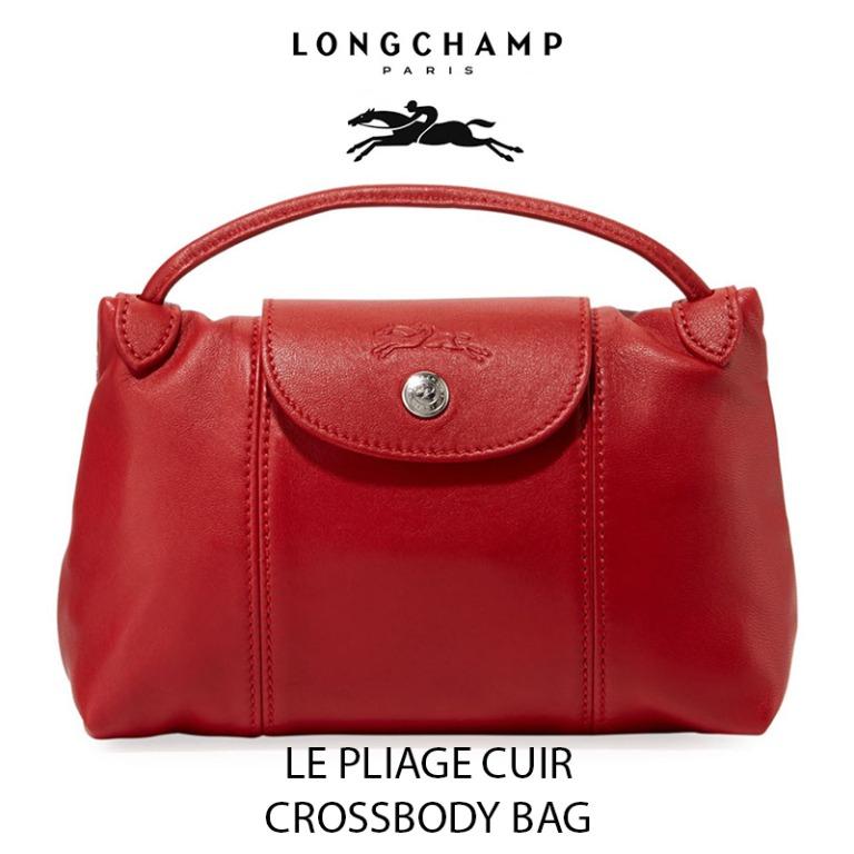 Review: Longchamp Le Pilage Cuir Crossbody in Cherry Colour – SydSunshine