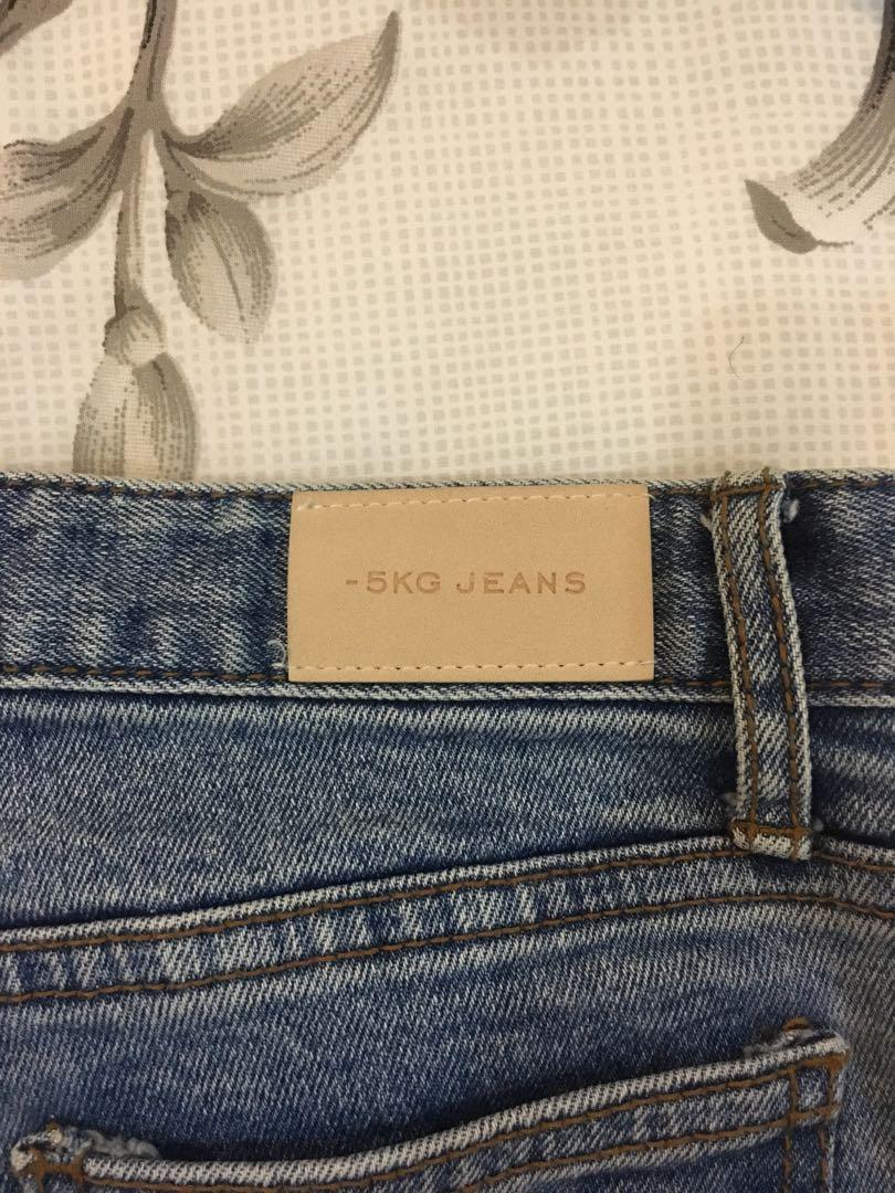 Chuu -5kg Jeans, Fesyen Wanita, Pakaian 