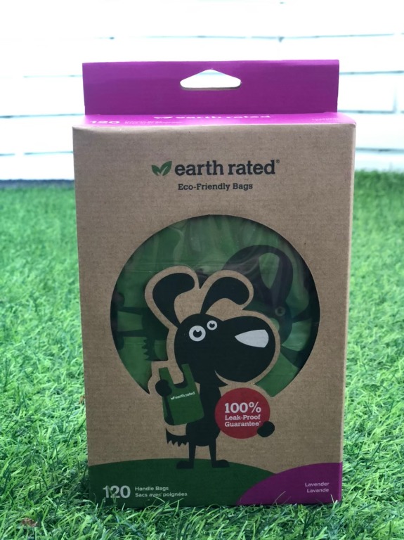 Earth Rated Poop Bags 120 Easy Tie Handle Bags Lavender Unscented Pet Supplies Homes Other Pet Accessories On Carousell