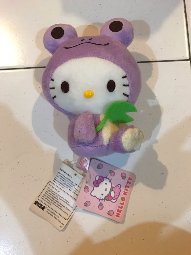 hello kitty frog plush
