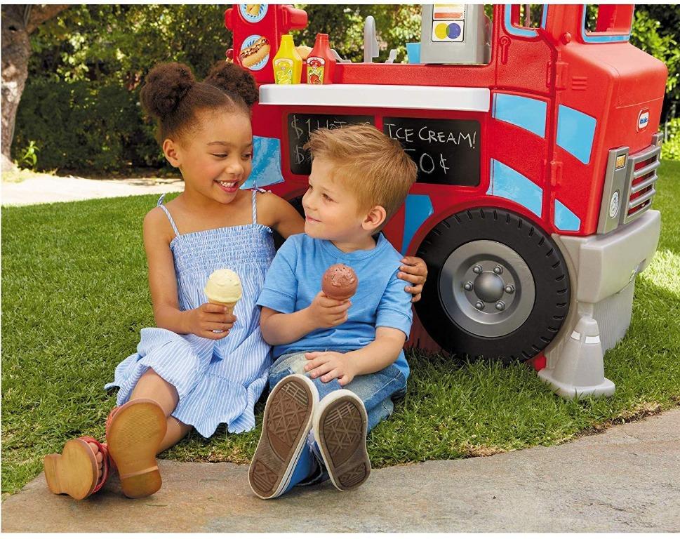 (HOT) Little Tikes 2in1 Pretend Play Food Truck Kitchen Refres