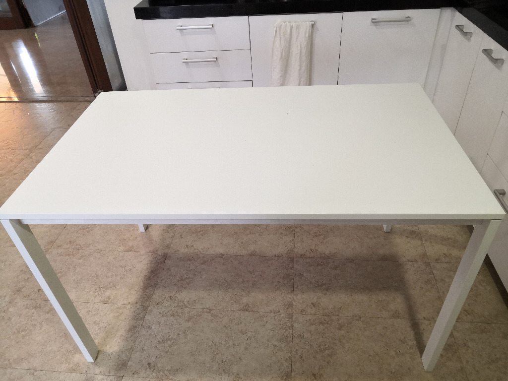 IKEA WHITE TABLE, Furniture & Home Living, Furniture, Tables & Sets on