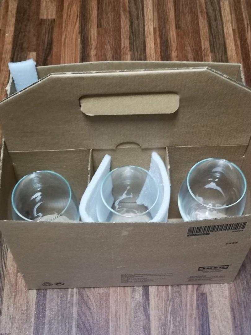 IKEA Wine glasses, Furniture & Home Living, Kitchenware & Tableware