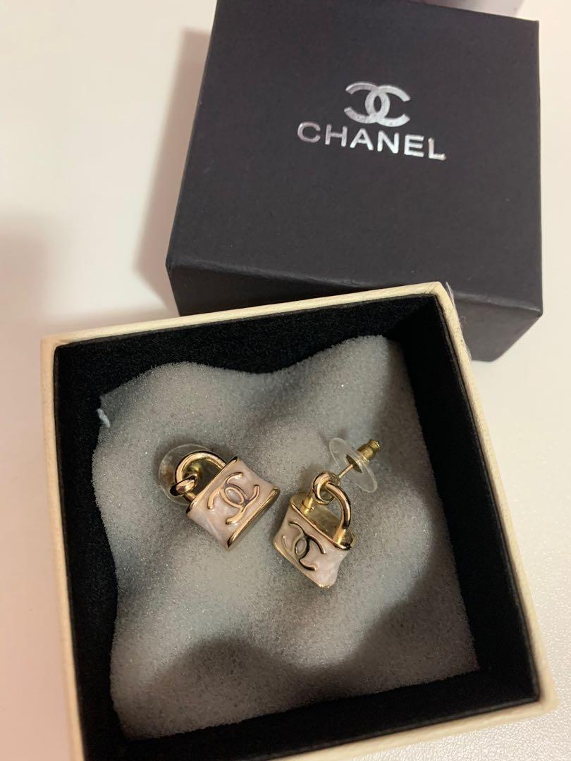 Chanel best sale padlock earrings