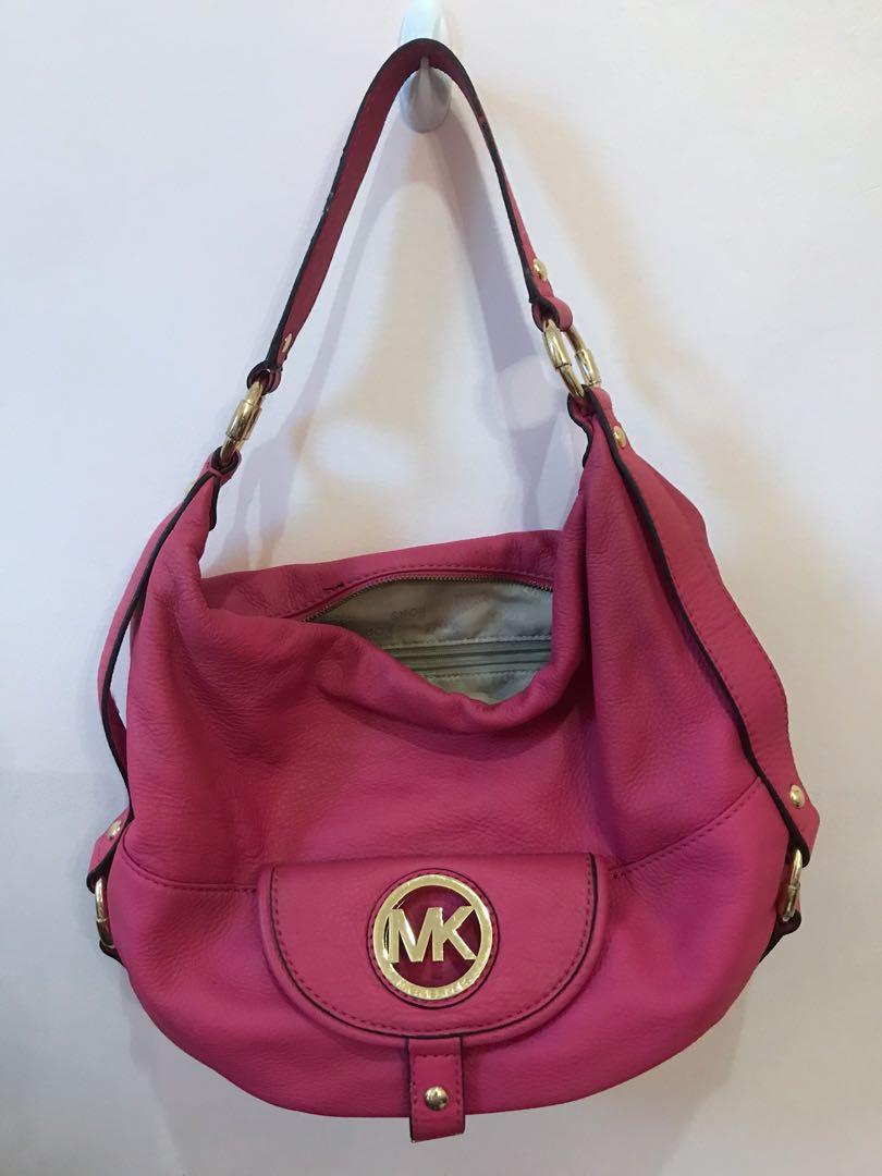 Michael Kors Pink Fabric Shoulder Bag